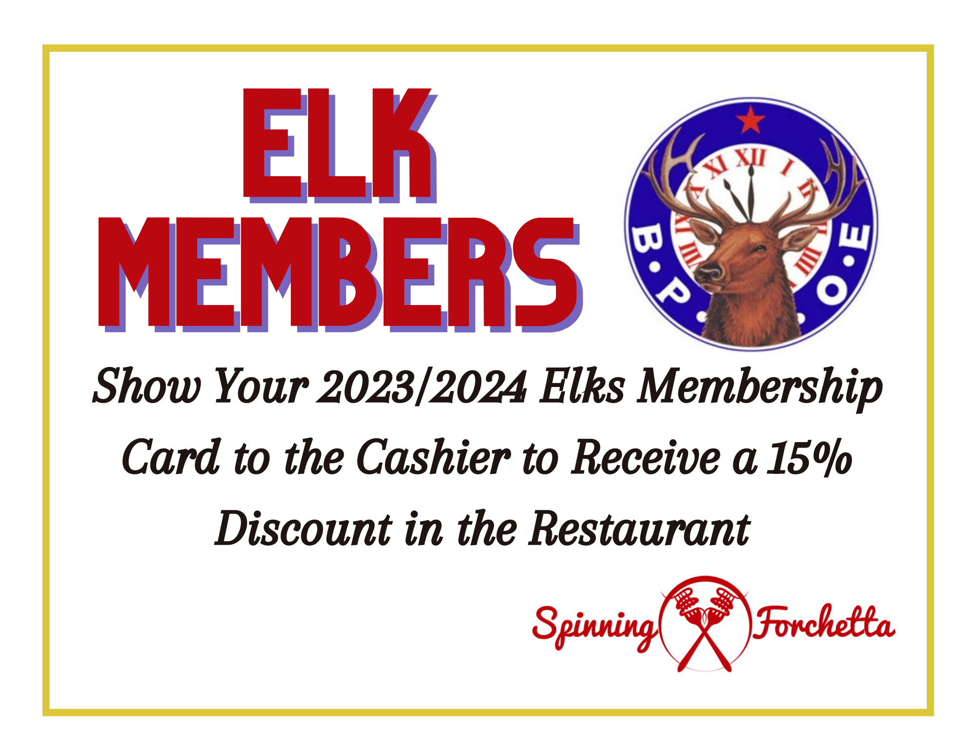 SF Elk Member Discount